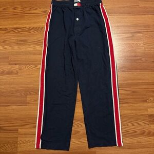 Tommy Hilfiger Navy Sleep Lounge wear Pants and White Accents Size M Vintage Y2k